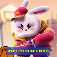 avatar world para colorir