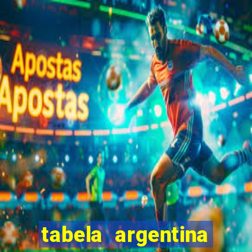 tabela argentina torneo betano