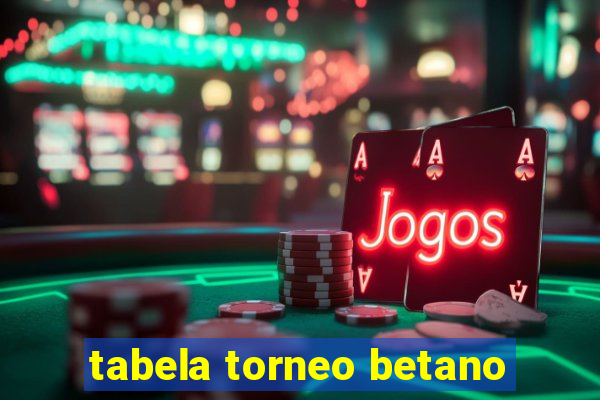 tabela torneo betano