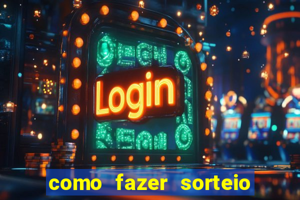 como fazer sorteio de cores online