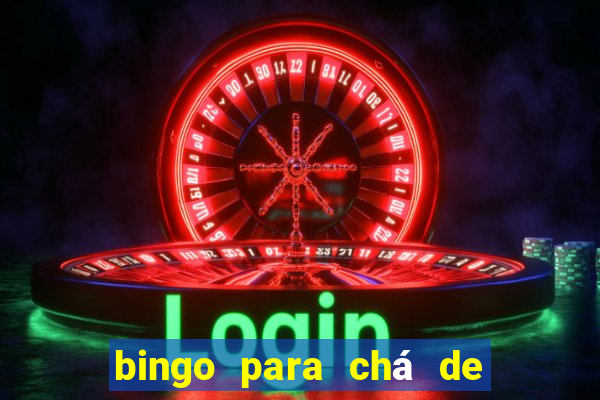 bingo para chá de bebê para imprimir grátis